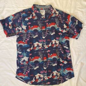 Fun Ocean Print Button Down Shirt